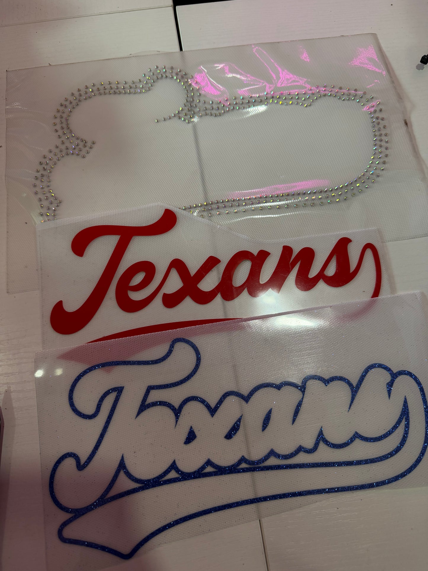 TEXANSSSS RHINESTONE GLITTER PUFF (RTS)