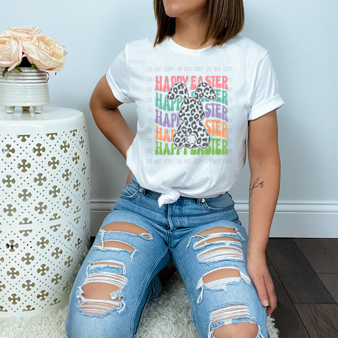 Cheetah happy Easter dtf transfer