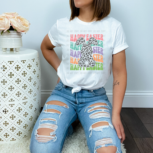Cheetah happy Easter dtf transfer