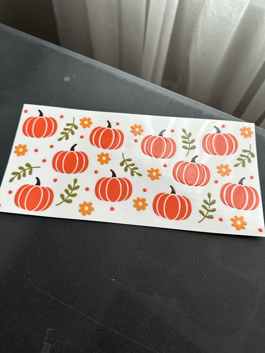 Pumpkin leaf uv dtf wrap