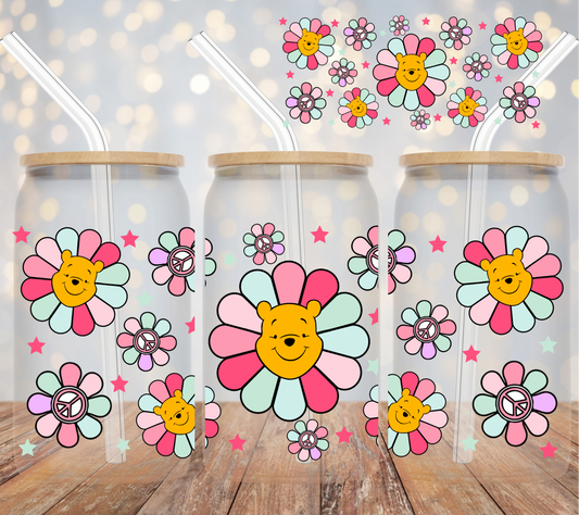 Flower bear uv dtf wrap (RTS)