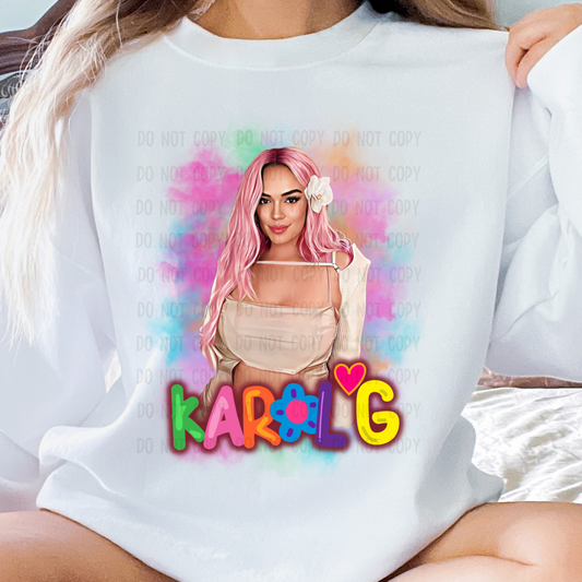 Karol G pink hair