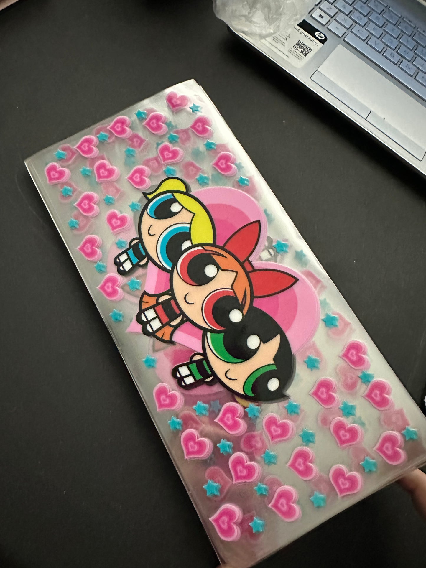 Power girls hearts UV DTF WRAP (RTS)