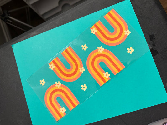 Daisies & Rainbows uv dtf wrap RTS