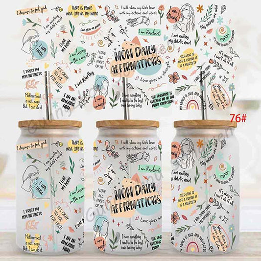 MOM DAILY AFFIRMATIONS UV DTF WRAP