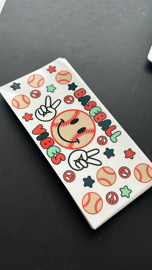 Baseball vibes uv dtf wrap (RTS)