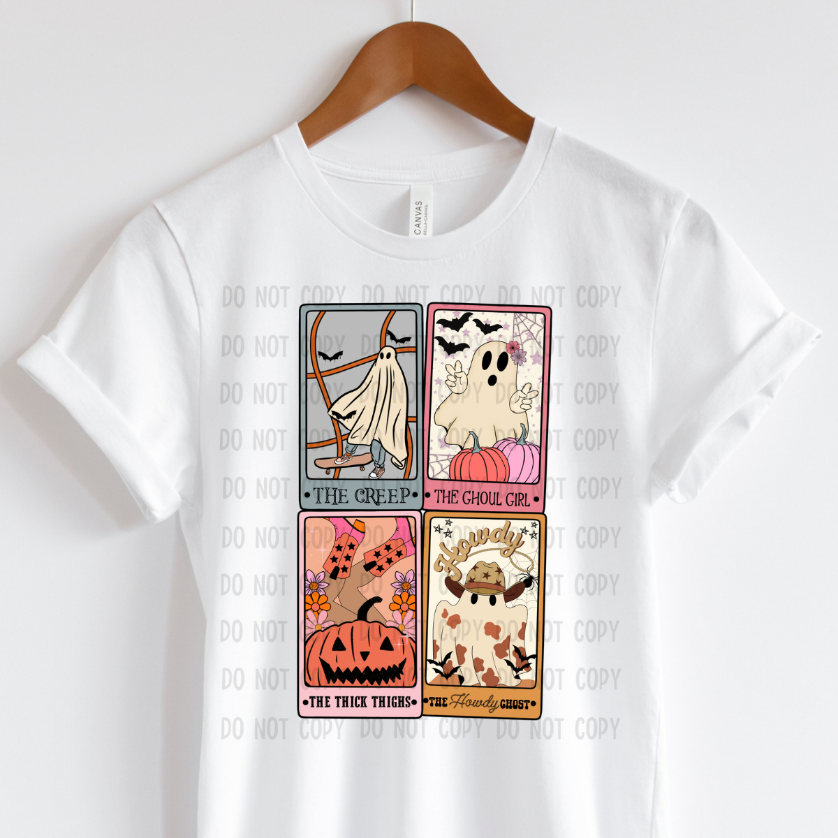Spooky tarot cards dtf transfer