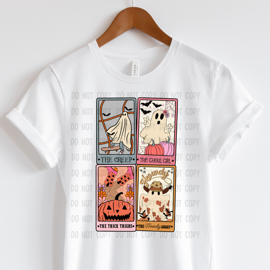 Spooky tarot cards dtf transfer