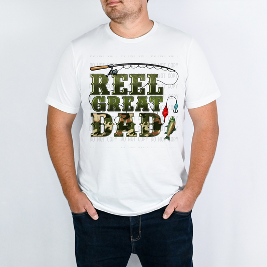 Reel great dad dtf transfer