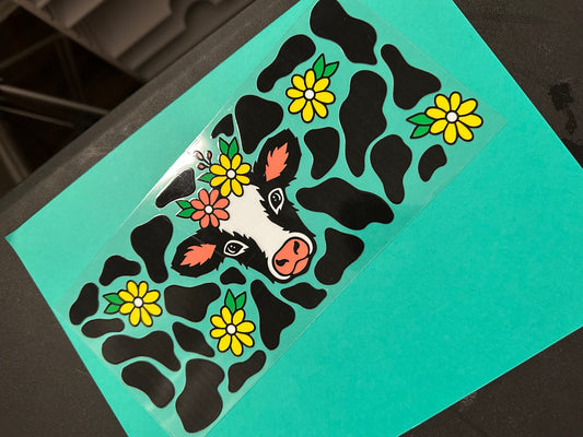 COW & DAISIES uv dtf wrap RTS