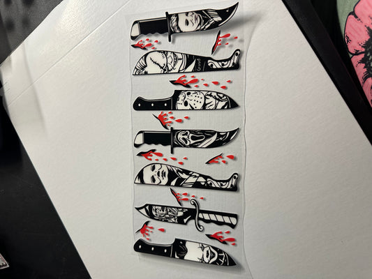 HORROR FRIENDS KNIFESS UV DTF WRAP (RTS)