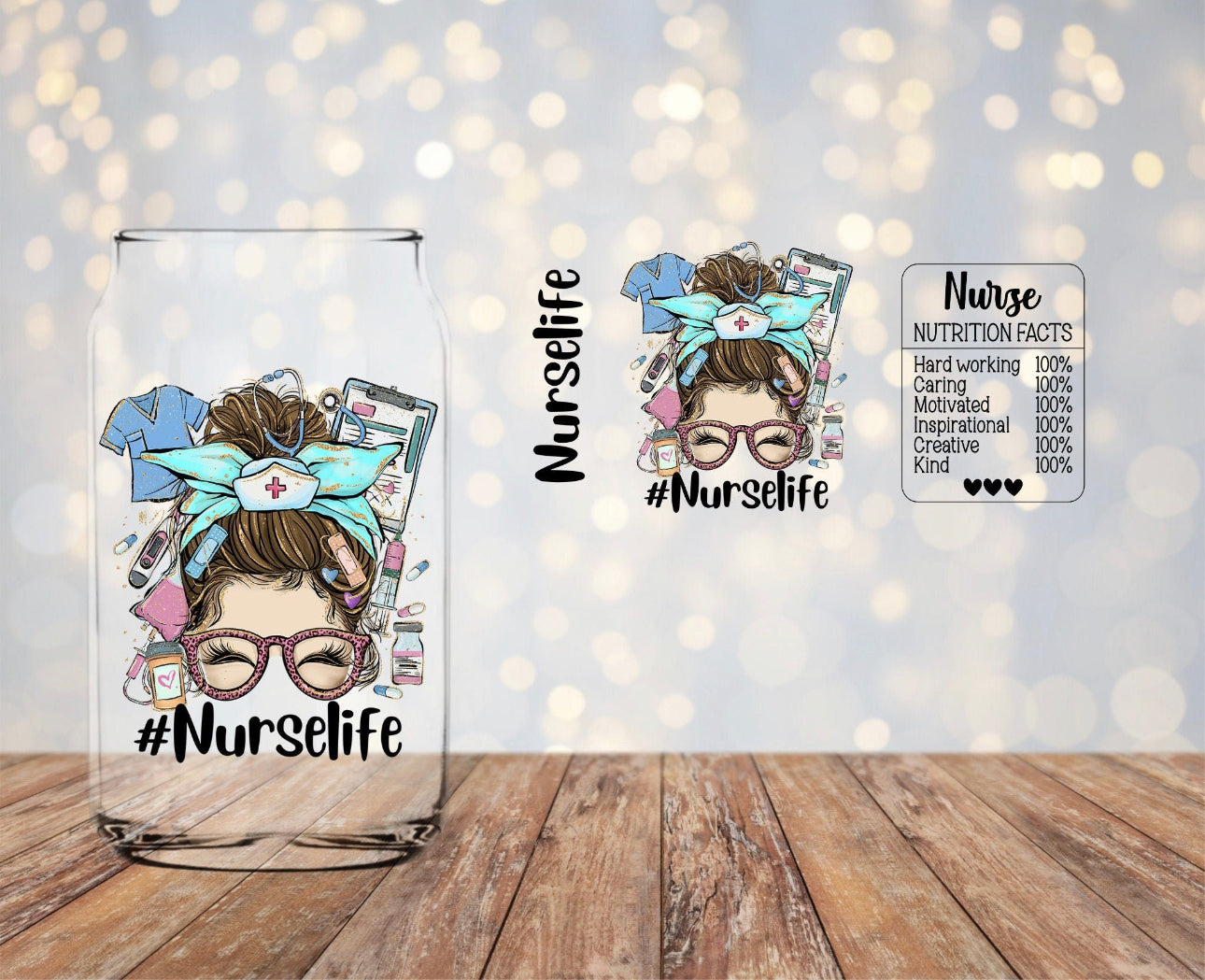 Nurse life uv dtf wrap RTS