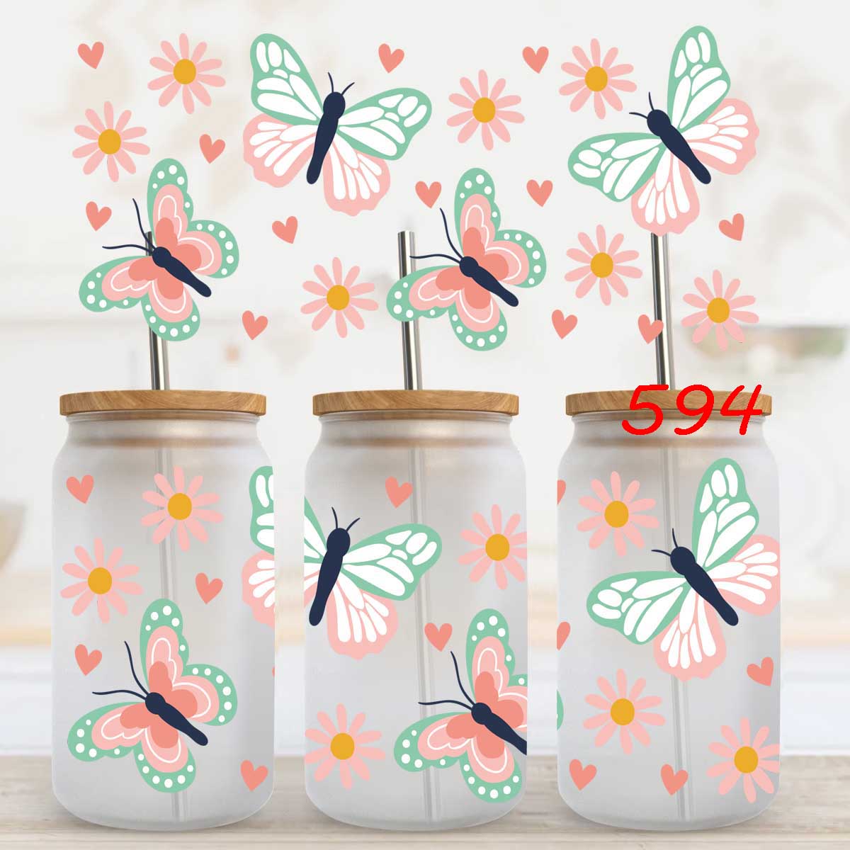 BUTTERFLIES UV DTF WRAP (RTS)