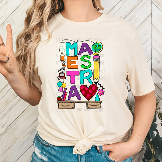 Maestra doodles DTF TRANSFER