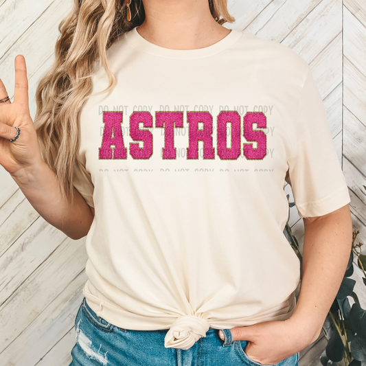 STROS PINK FAUX CHENILLE