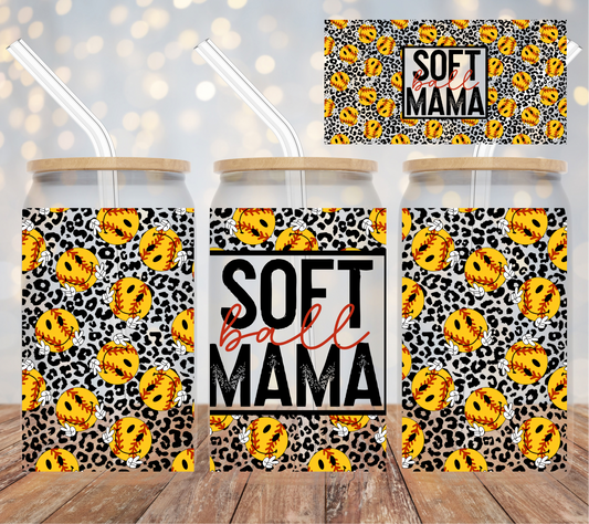 Softball mama UV DTF (RTS)